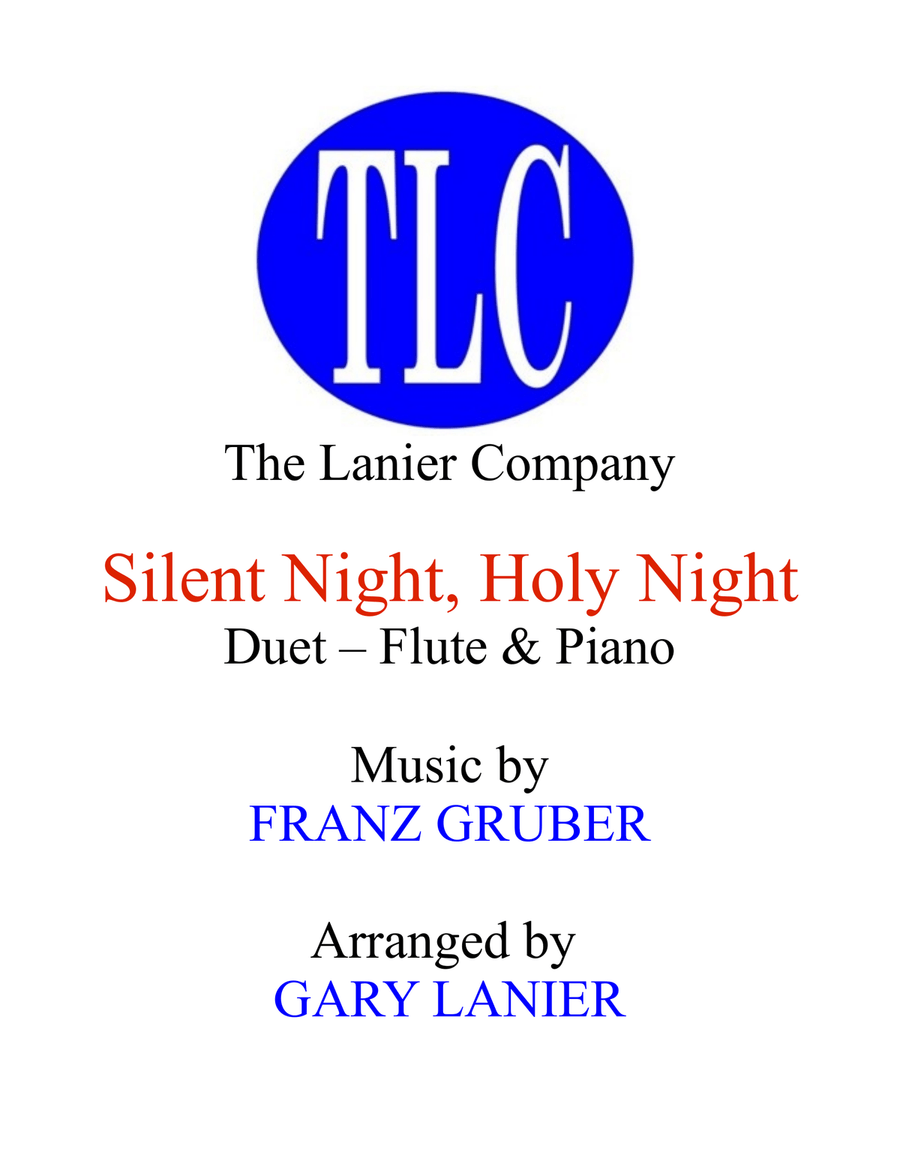 SILENT NIGHT (Duet – Flute and Piano/Score and Parts) Woodwind Duet scores gallery preview page 1