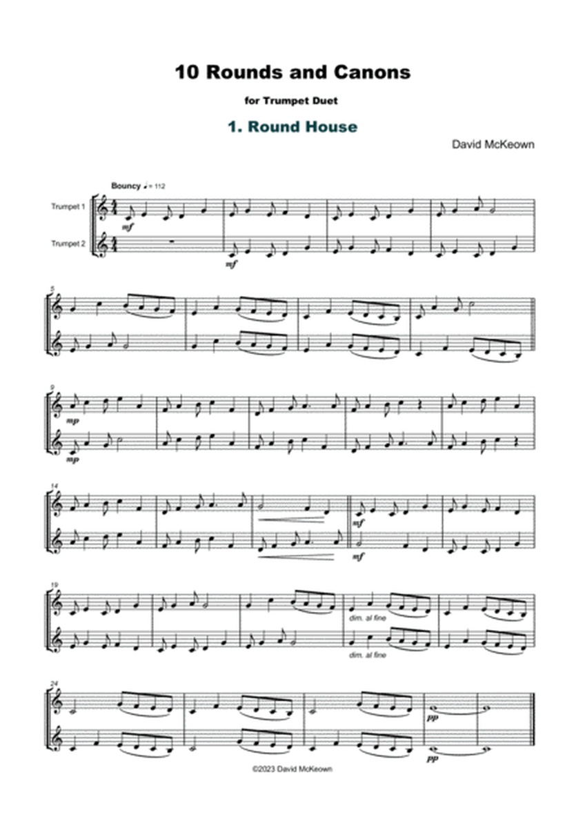 10 Rounds and Canons for Trumpet Duet