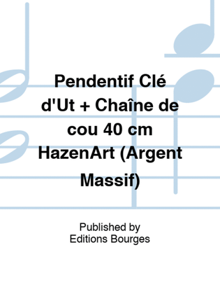 Pendentif Clé d'Ut + Chaîne de cou 40 cm HazenArt (Argent Massif)
