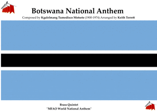 Botswana (Batswana) National Anthem for Brass Quintet.