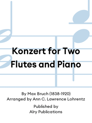 Book cover for Konzert for Two Flutes and Piano
