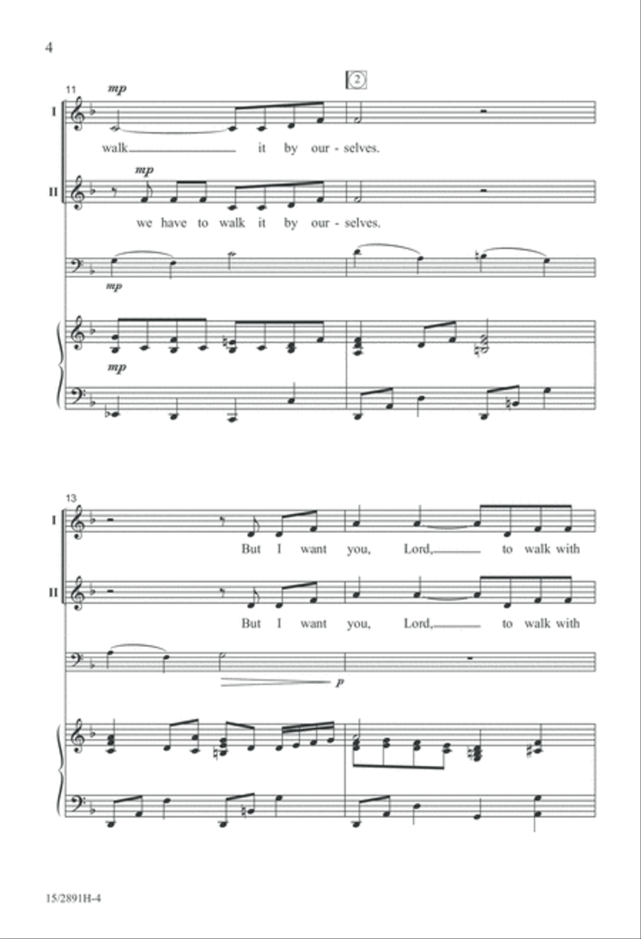 Walk This Lonesome Valley 2-Part scores gallery preview page 5
