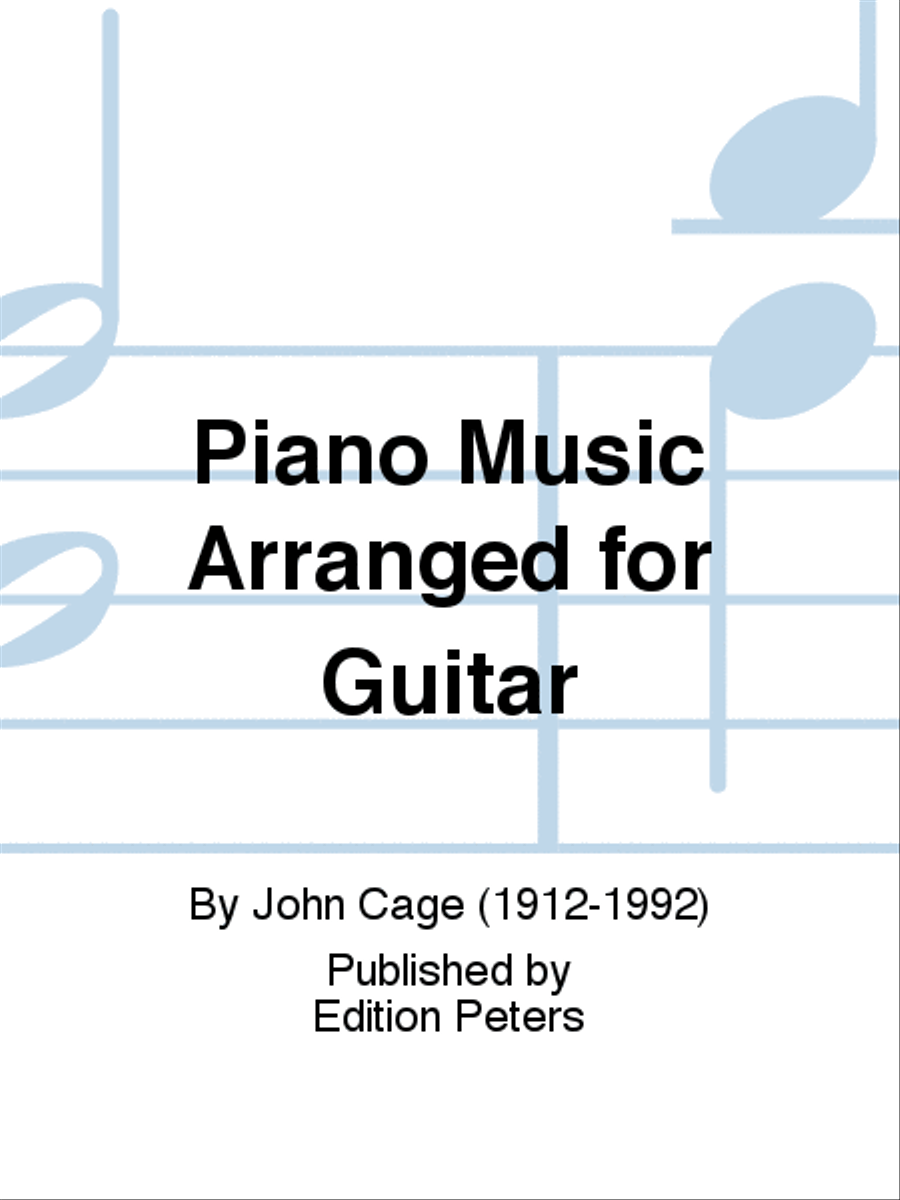 Piano Music (Arranged for Guitar) Classical Guitar scores gallery preview page 1