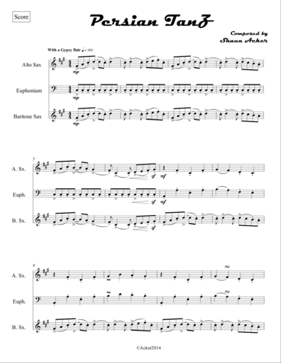 Persian Tanz School and Community scores gallery preview page 1