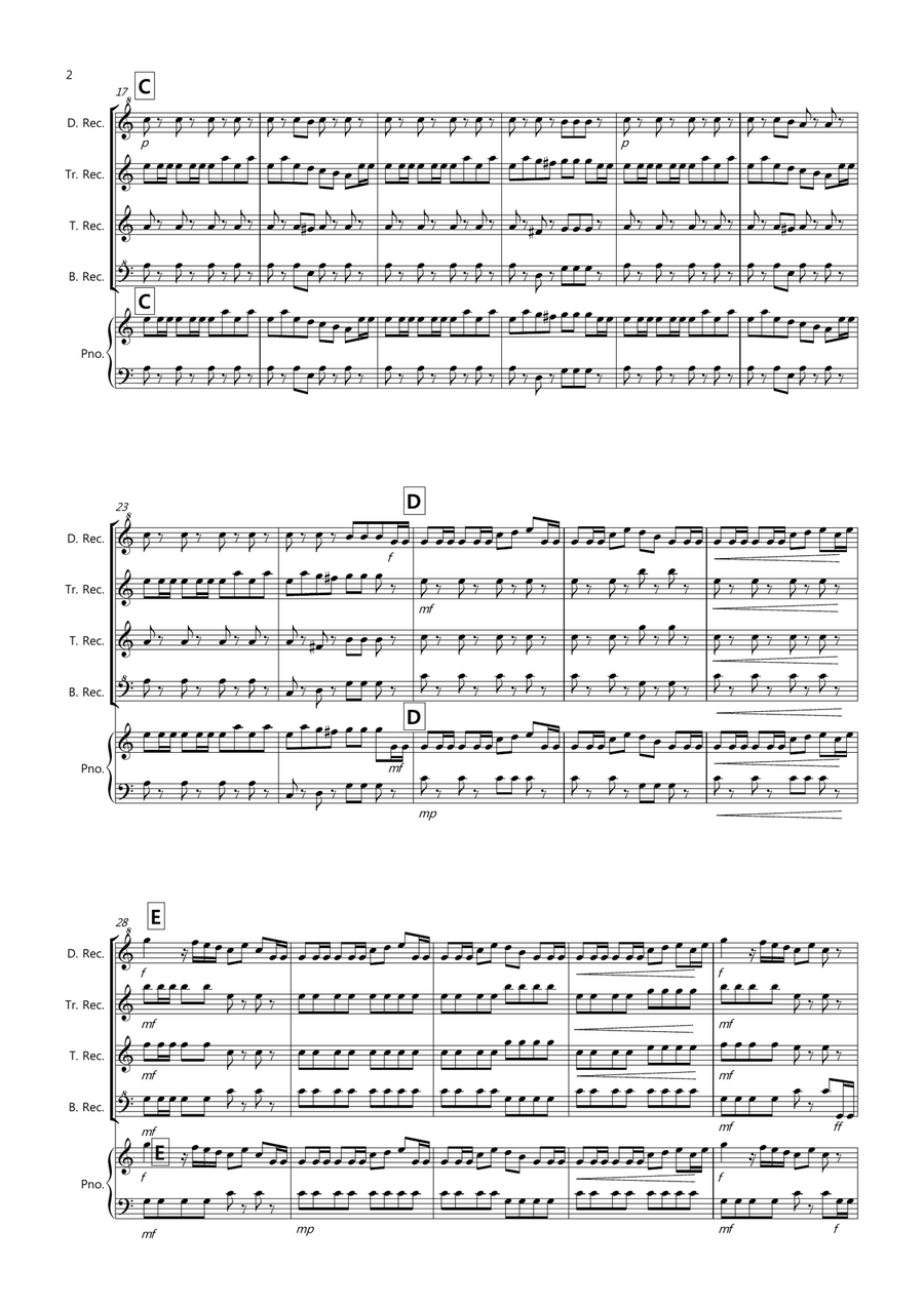 William Tell Overture for Recorder Quartet Recorder scores gallery preview page 2