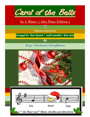 Carol of the Bells for flute quintet / Small flute ensemble ( Special 2 arrangement Holiday Editi