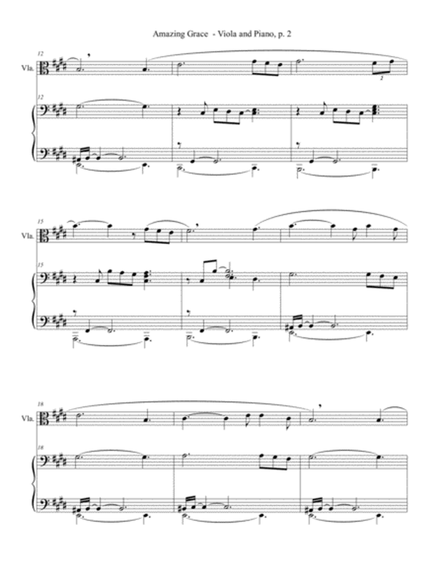 3 ONE MOVEMENT HYMN SONATAS (for Viola and Piano with Score/Parts) image number null