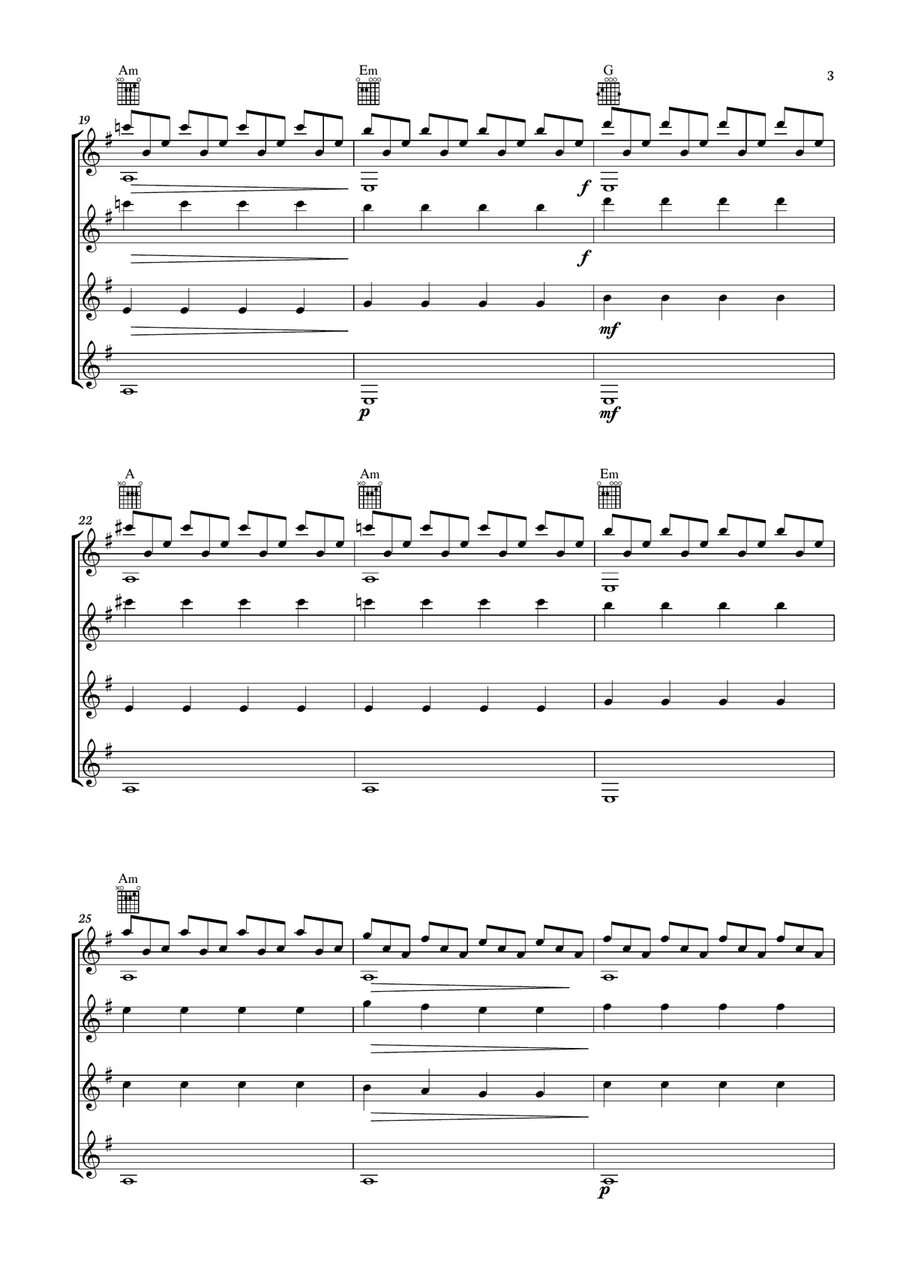 The Last Of Us Guitar Ensemble scores gallery preview page 3