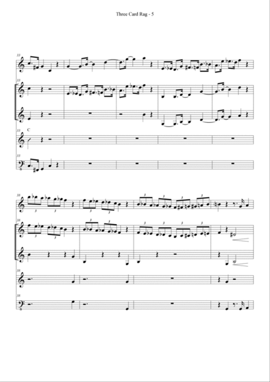 Three Card Rag Three Card Rag Jazz Ensemble scores gallery preview page 6