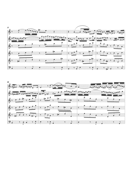 Aria: Liebster Jesu, mein Verlangen from Cantata BWV 32 (version in a) (arrangement for 6 recorders) image number null