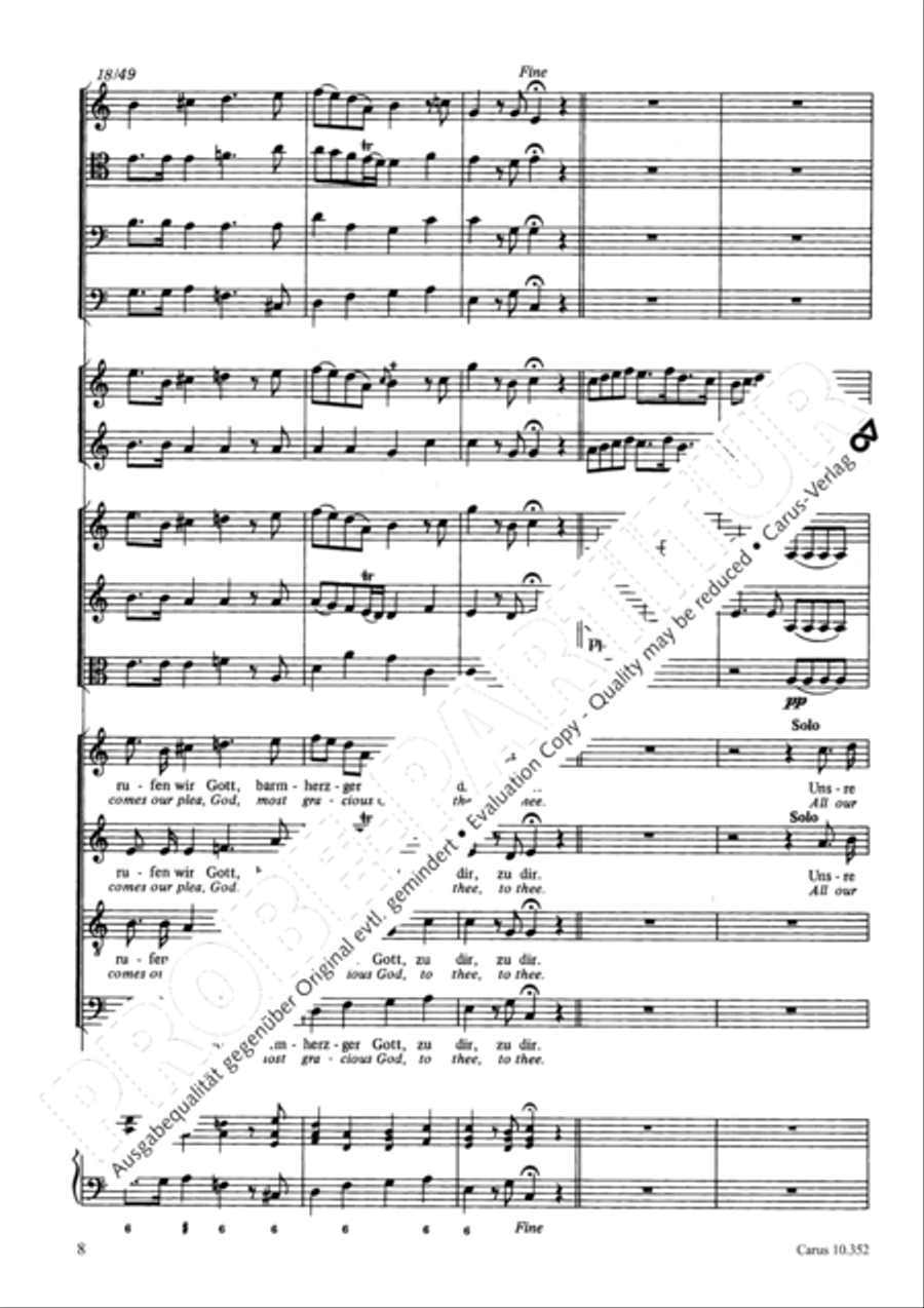 From the deepest comes our plea (Aus der Tiefen rufen wir) 4-Part scores gallery preview page 11