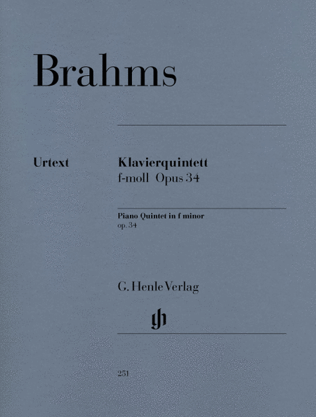 Johannes Brahms: Piano quintet F minor op. 34