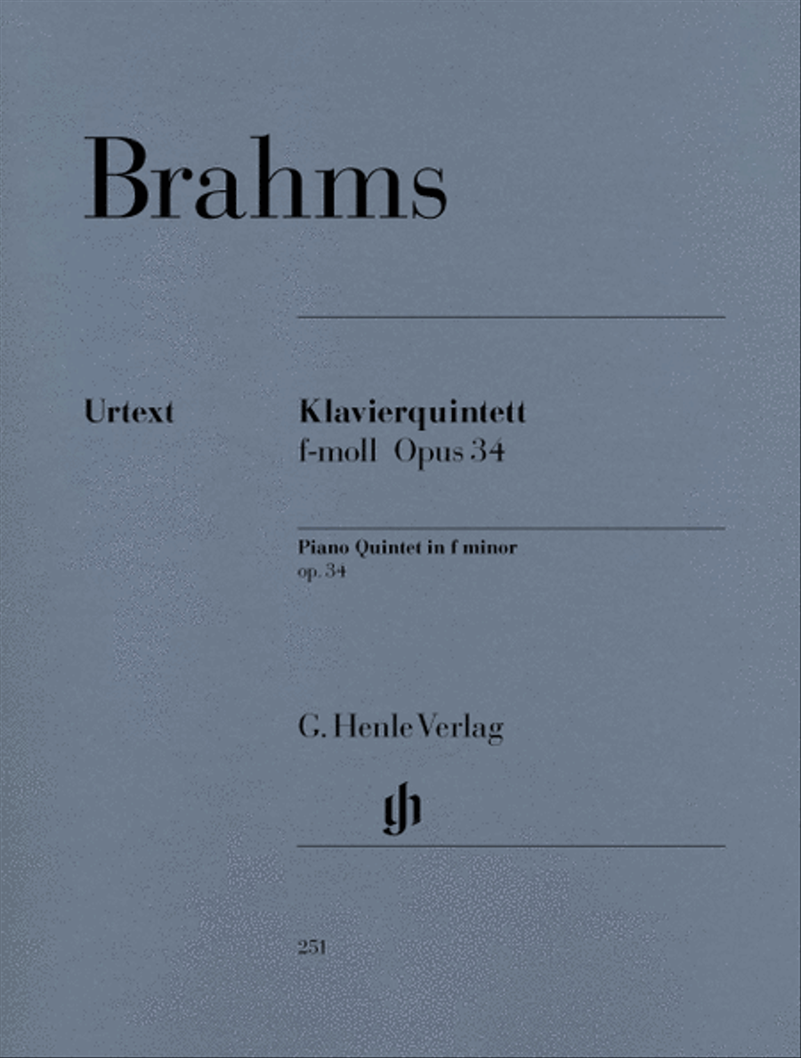 Piano Quintet F minor Op. 34 Piano scores gallery preview page 1