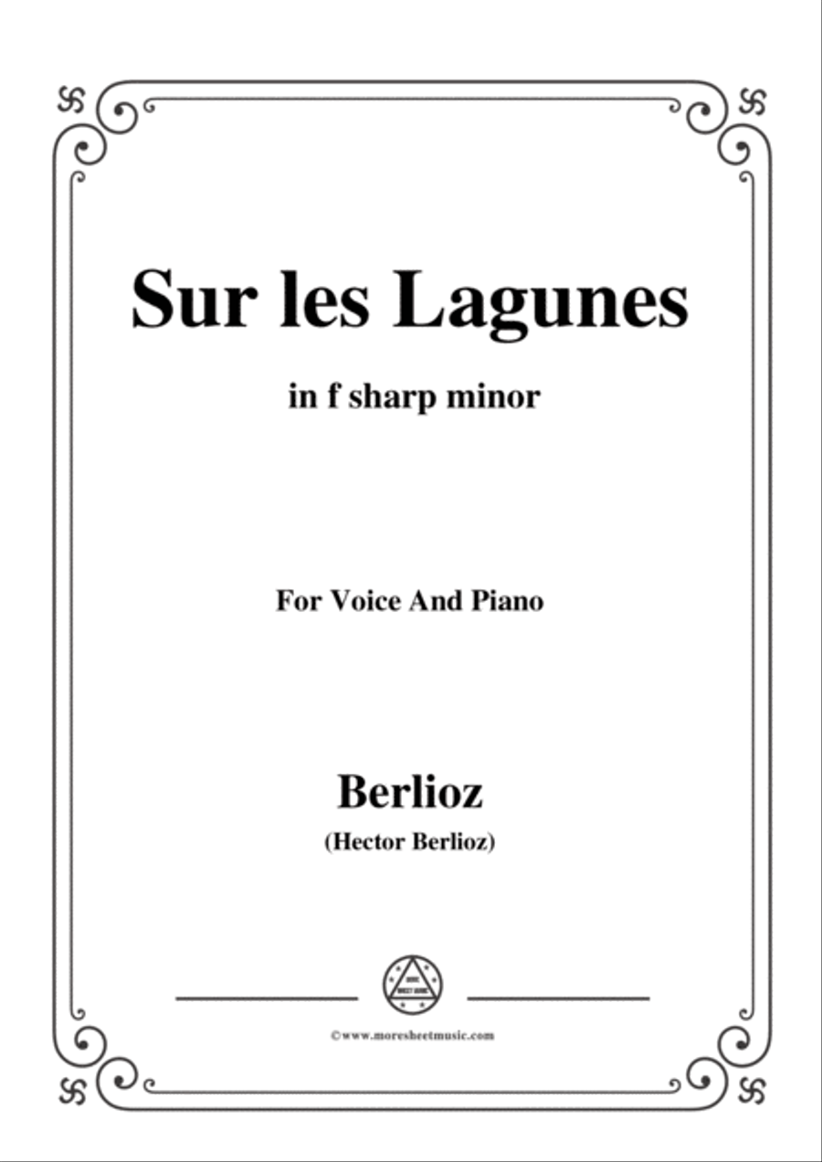 Berlioz-Sur les Lagunes in f sharp minor,for voice and piano Voice Solo scores gallery preview page 1