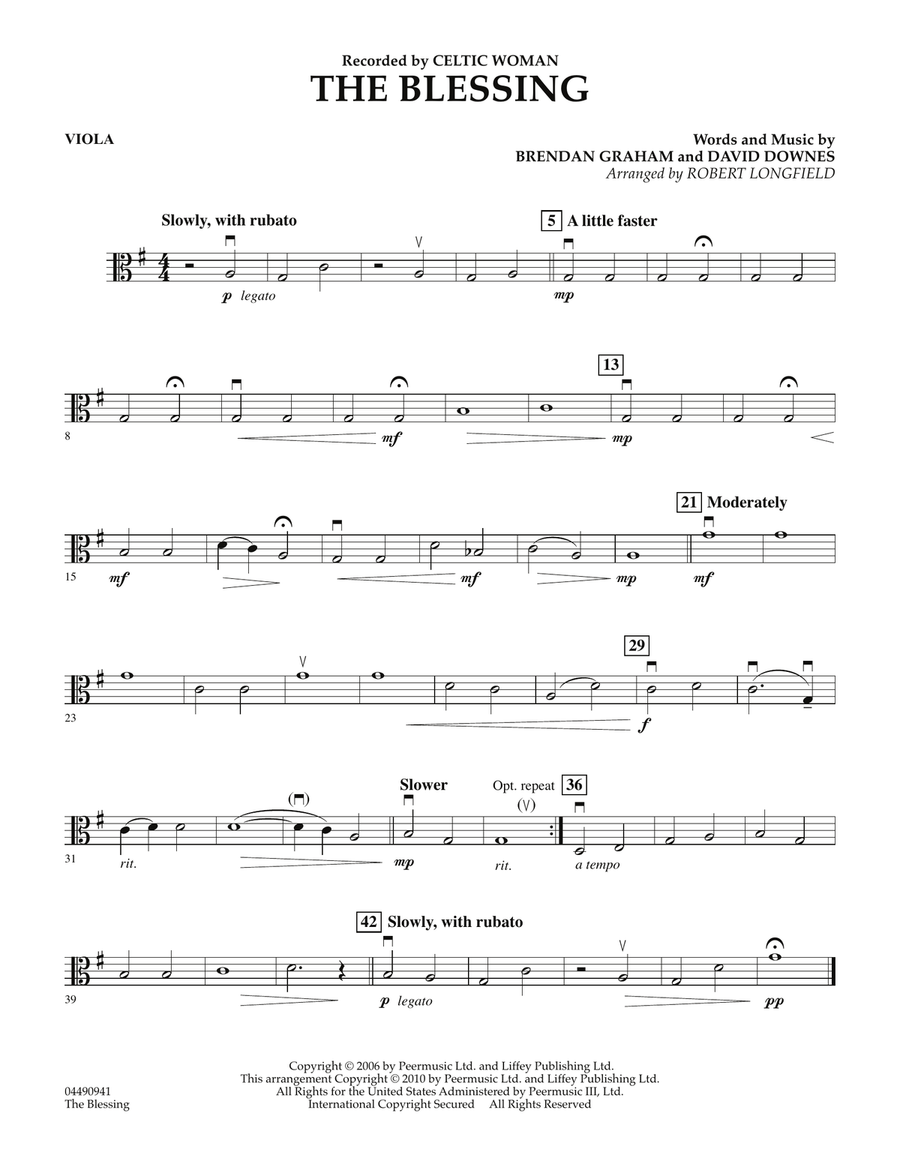 The Blessing - Viola Orchestra scores gallery preview page 1