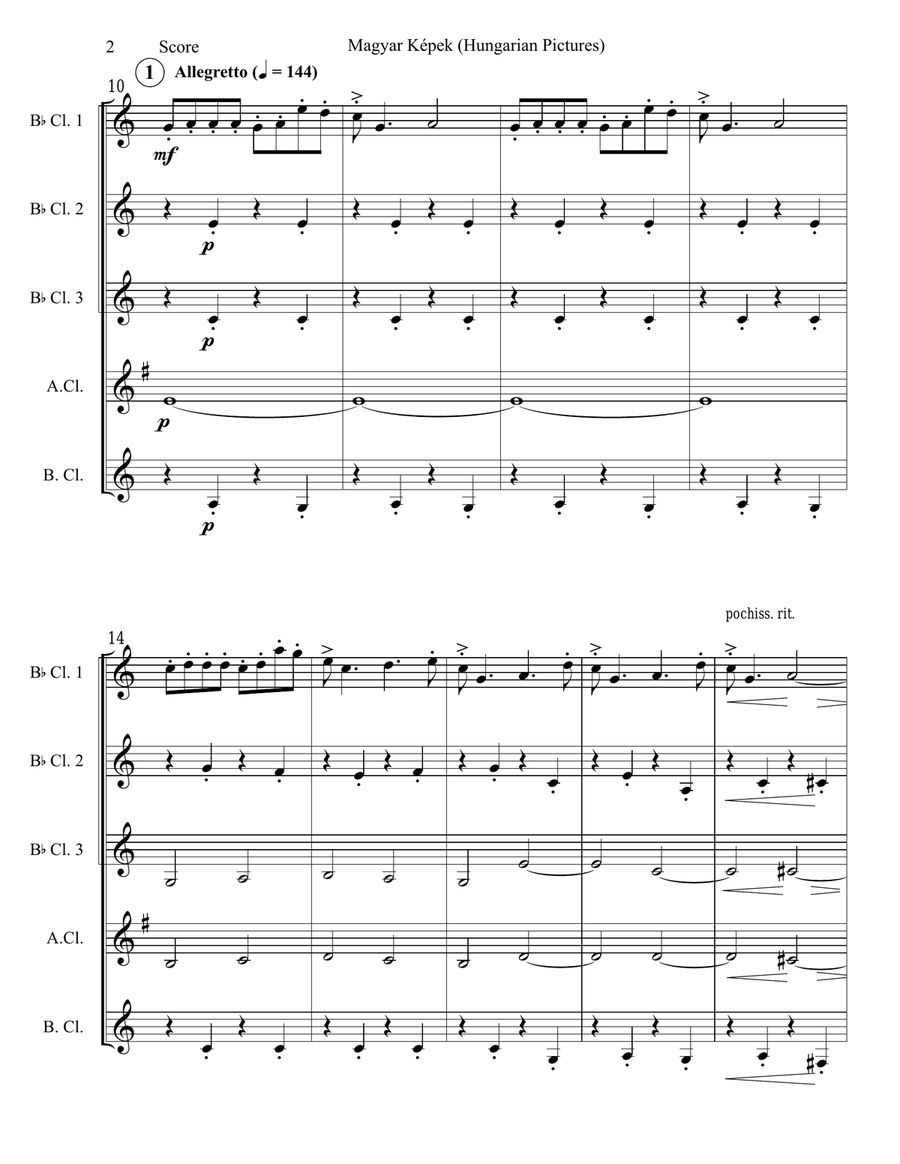 Magyar Kepek Woodwind Ensemble scores gallery preview page 3