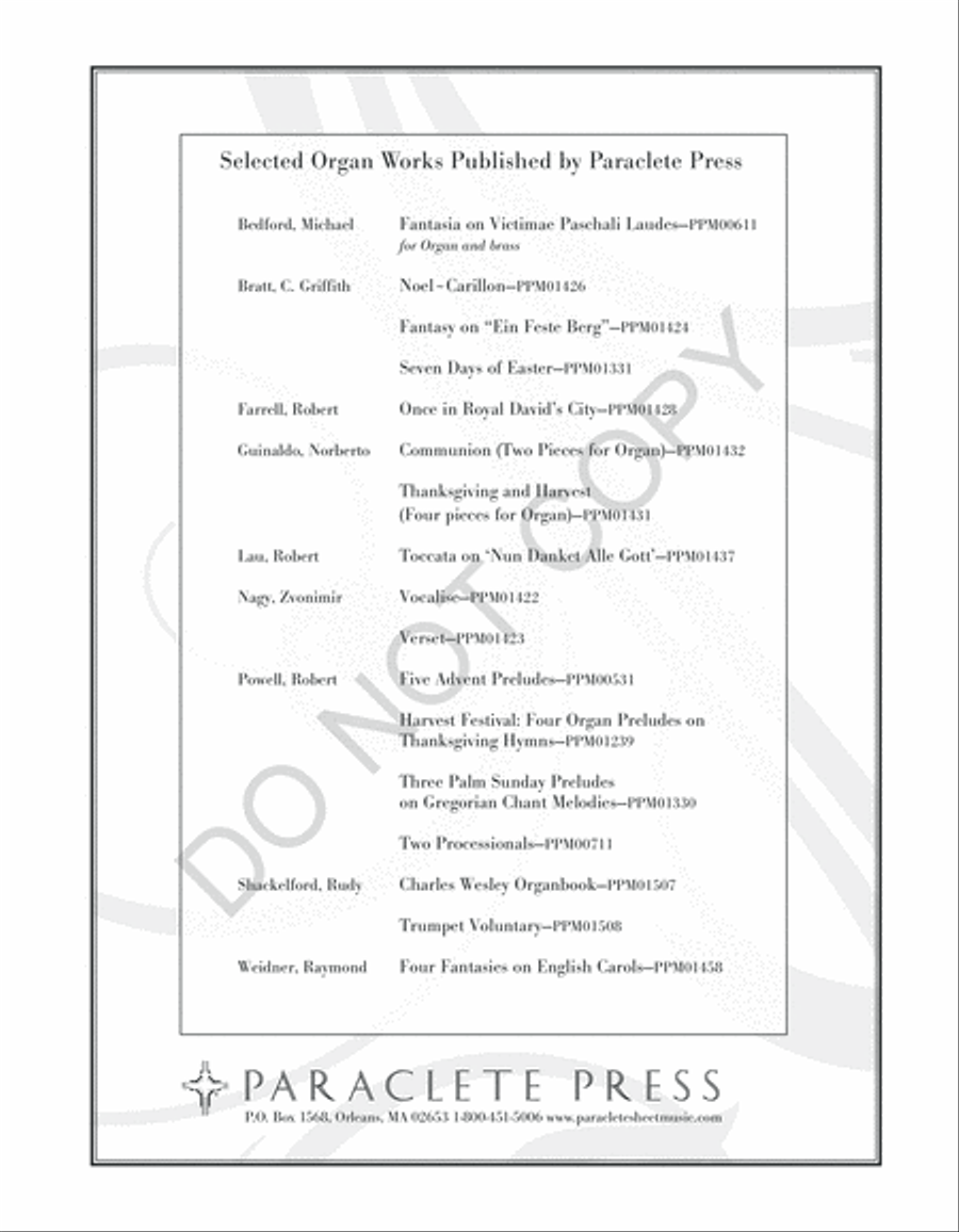 Three Organ Preludes on Psalm Tunes Organ Solo scores gallery preview page 17