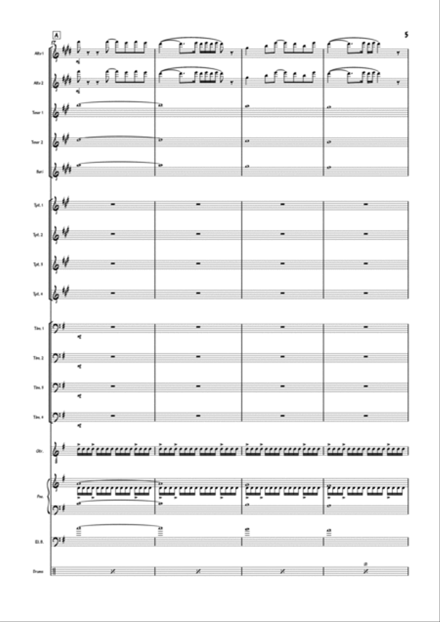 Thee Thee Thee Thee Jazz Ensemble scores gallery preview page 6