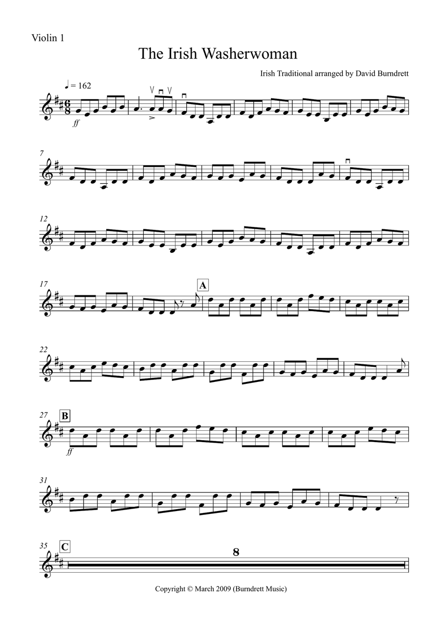The Irish Washerwoman for String Quartet String Quartet scores gallery preview page 6