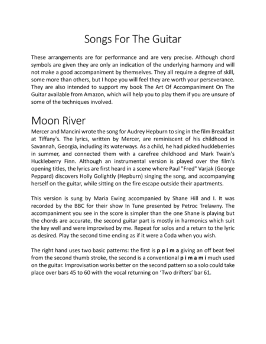Moon River Guitar scores gallery preview page 1