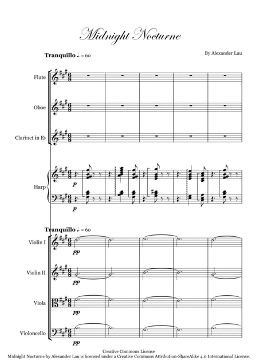 Midnight Nocturne Chamber Orchestra scores gallery preview page 2