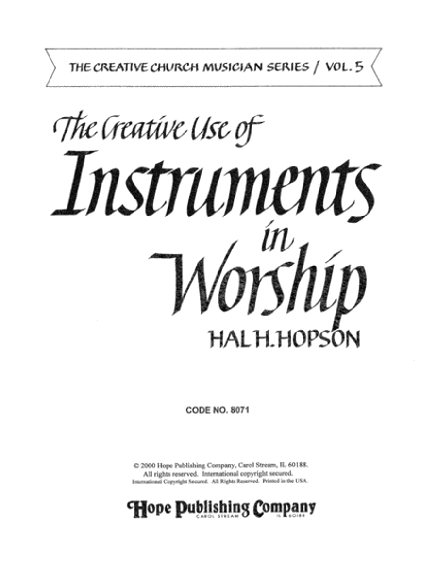 Creative Use of Instruments in Worship, The (Vol. 5)-Digital Download General Worship scores gallery preview page 1
