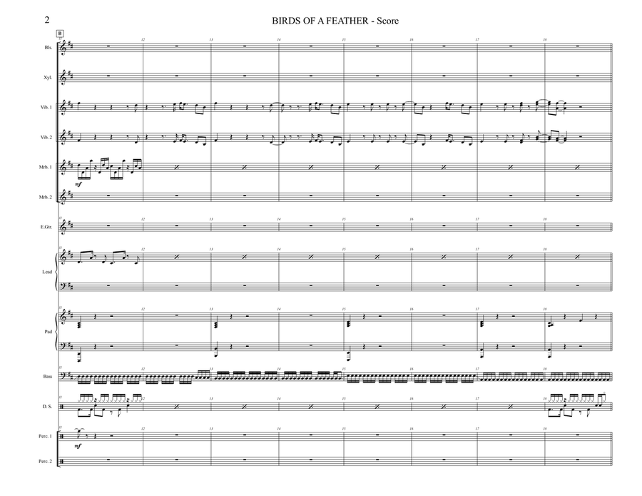 Birds Of A Feather Percussion Ensemble scores gallery preview page 2