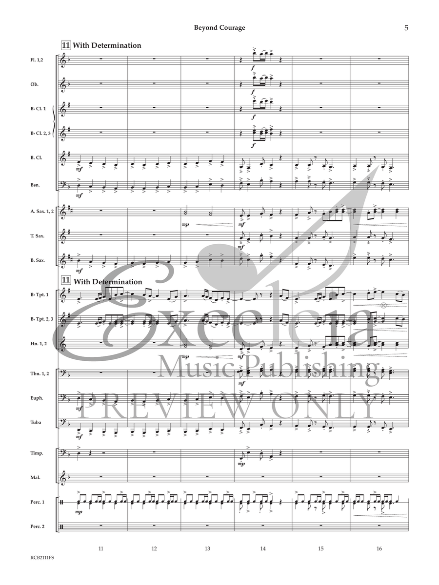 Beyond Courage Concert Band scores gallery preview page 6