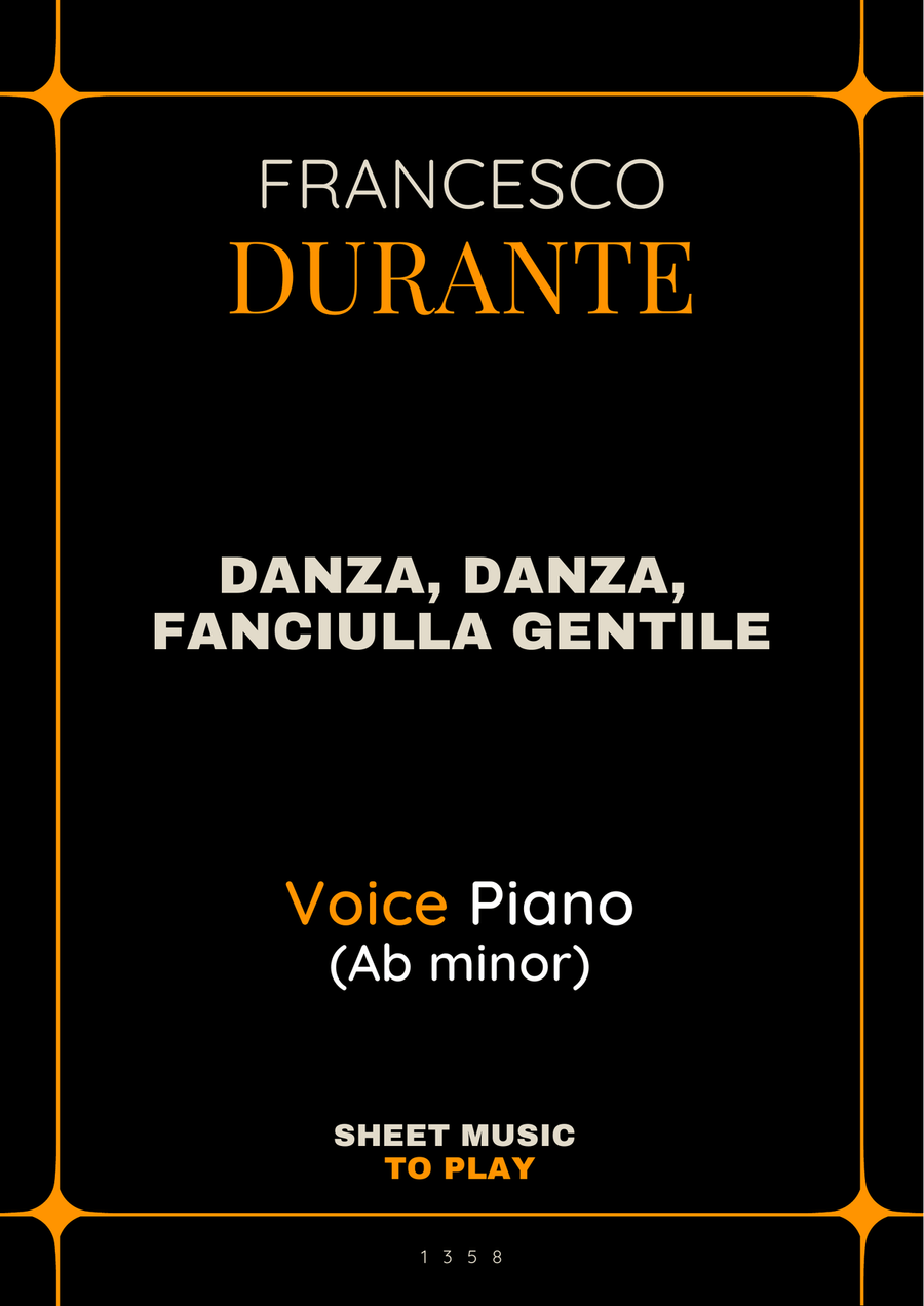 Danza, danza, fanciulla gentile - Voice and Piano - Ab minor (Full Score and Parts) Piano, Vocal scores gallery preview page 1