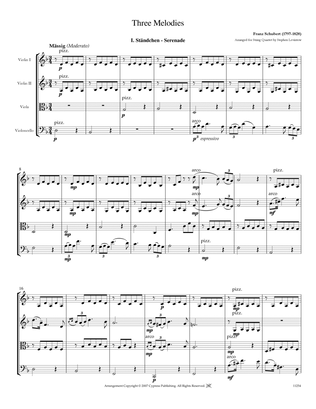 Three Melodies by Schubert