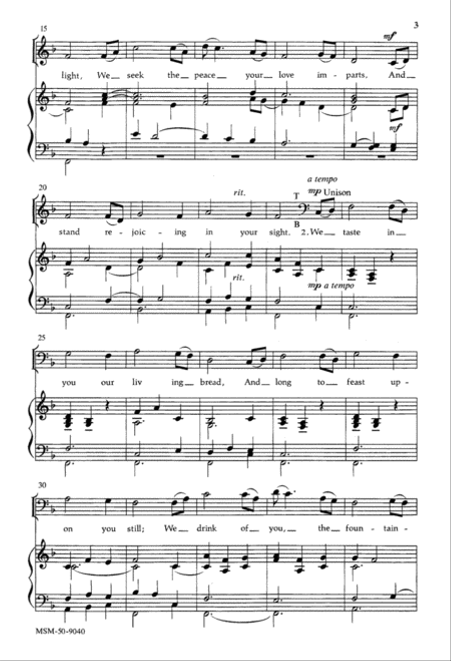 O Jesus, Joy of Loving Hearts 4-Part scores gallery preview page 3