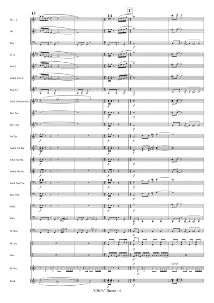 Chips Theme Concert Band scores gallery preview page 6