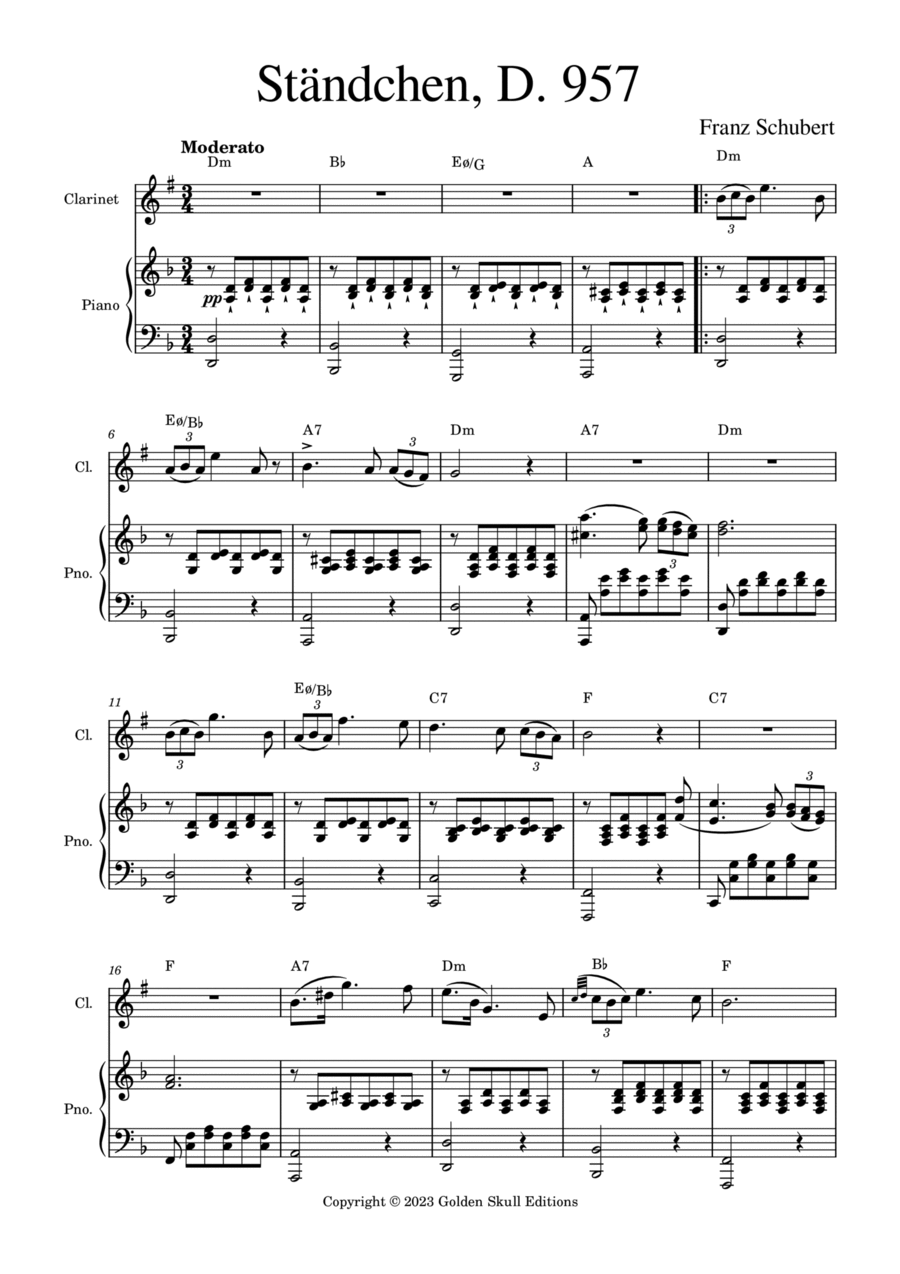 Ständchen Chamber Music scores gallery preview page 1