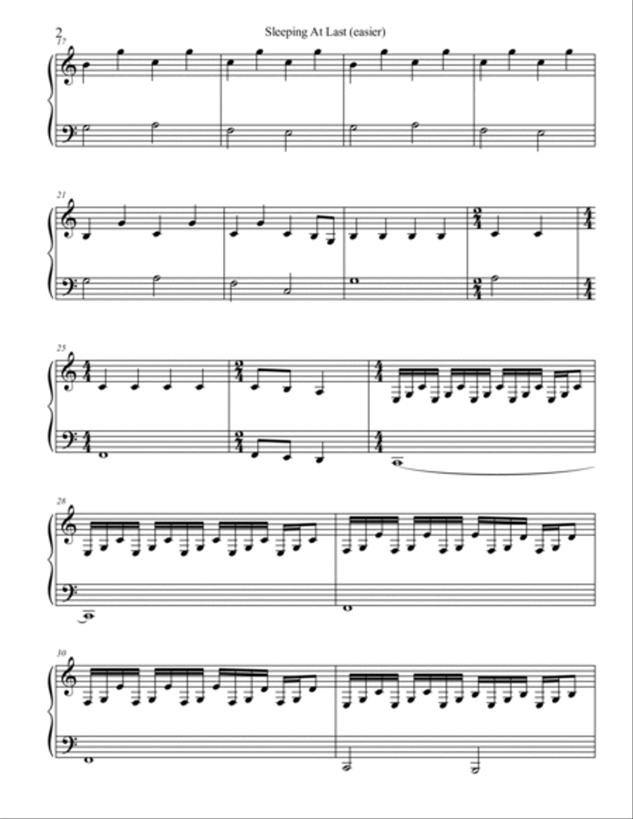 Turning Page Easy Piano scores gallery preview page 2