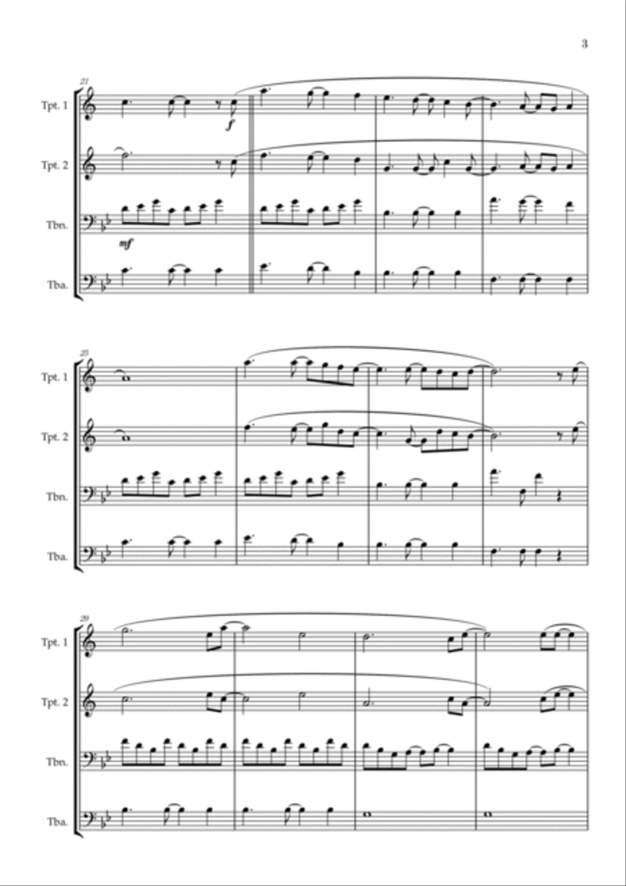 All Of Me Brass Quartet scores gallery preview page 3