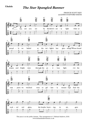 Book cover for The Star-Spangled Banner (for Ukulele with TAB)