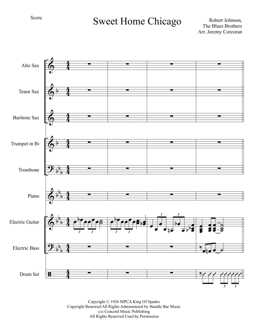 Sweet Home Chicago Voice scores gallery preview page 1
