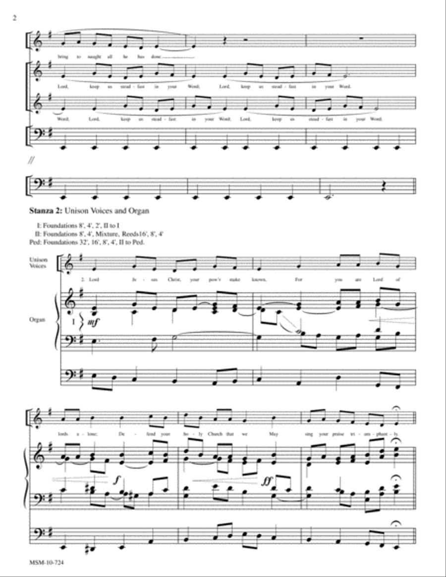 Lord, Keep Us Steadfast in Your Word (Erhalt uns, Herr) Choir scores gallery preview page 2