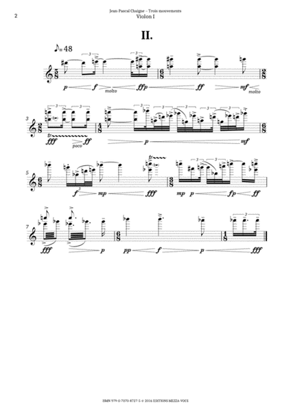 Trois mouvements – for string quartet (PARTS) image number null