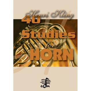 Book cover for 40 studies for horn