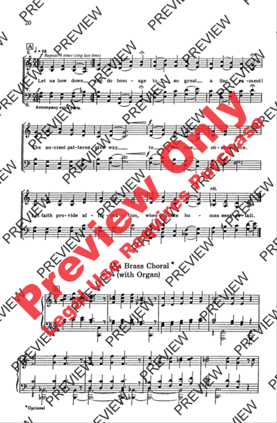Pange Lingua Variations 4-Part scores gallery preview page 20