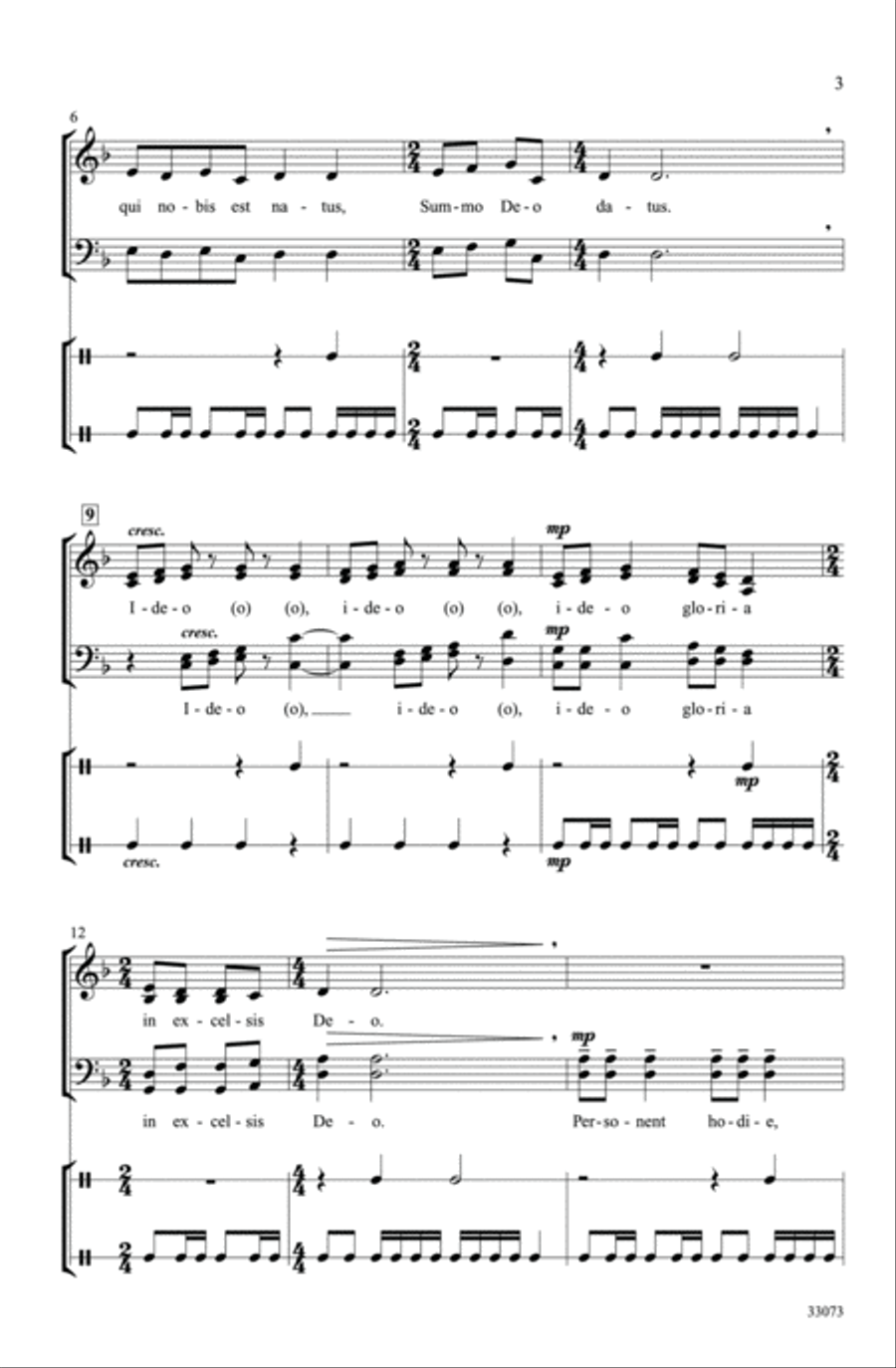 Personent Hodie 4-Part scores gallery preview page 3