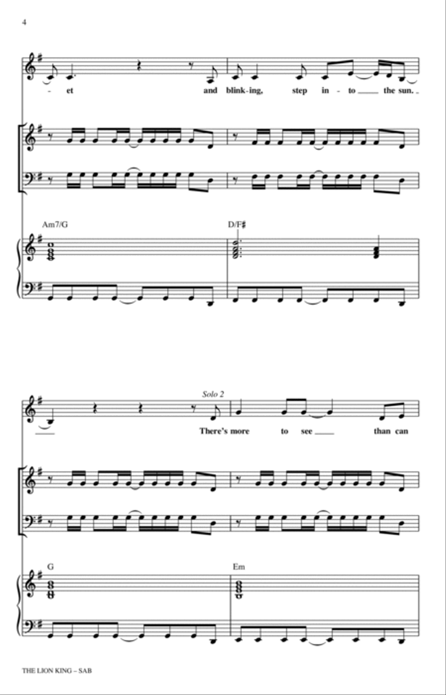 The Lion King (Medley) (arr. Mark Brymer) 3-Part scores gallery preview page 3