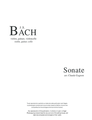 Book cover for Sonate, BWV 1033