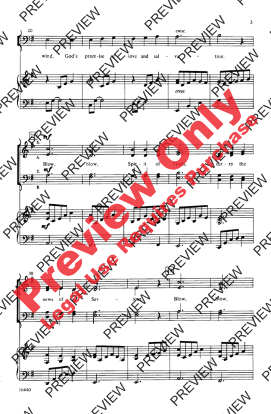 Bethlehem Wind 4-Part scores gallery preview page 3
