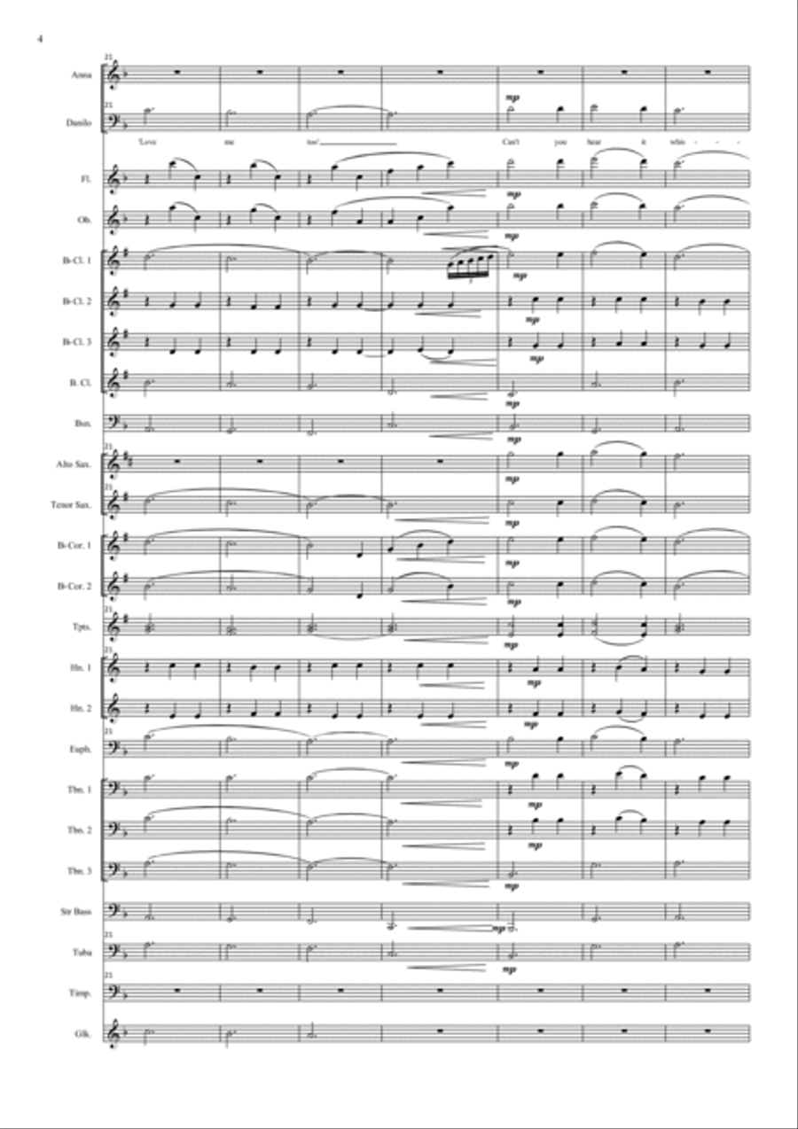The Merry Widow Waltz Concert Band scores gallery preview page 4