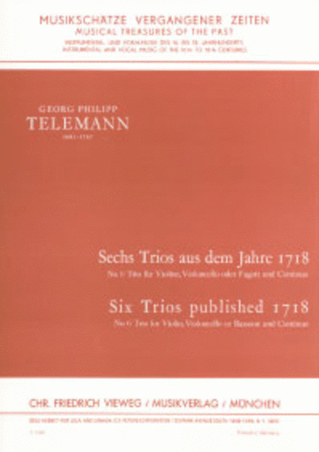 Sechs Trios aus dem Jahre 1718 - Nr. 6