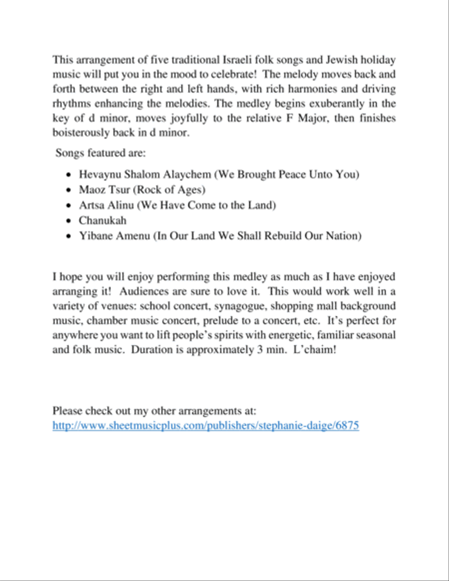 Hebrew Holiday for Piano Piano Solo scores gallery preview page 2