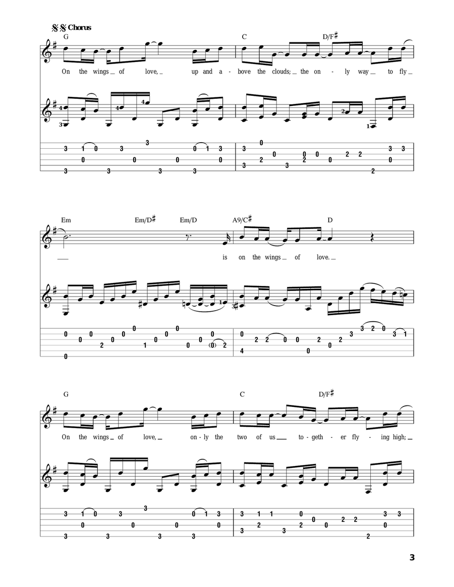 On The Wings Of Love On The Wings Of Love Acoustic Guitar scores gallery preview page 3