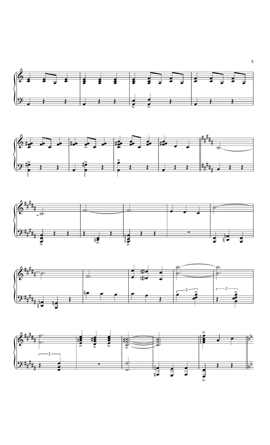 Scherzo For X-Wings Piano Solo scores gallery preview page 5